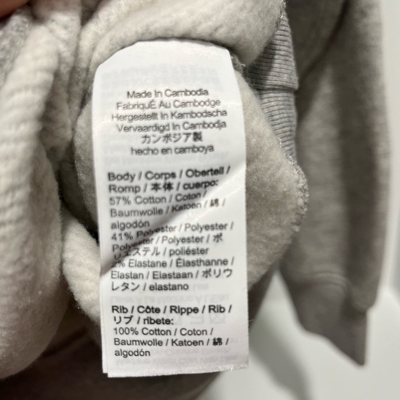 J. Crew *monogrammed* Heritage fleece oversized crewneck sweatshirt grey small - Picture 5 of 9